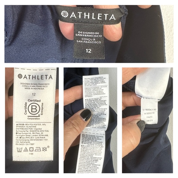 FA23 Athleta Brooklyn Heights Joggers Dress Blue Camo Travel Athleisure Pant 12 - Picture 16 of 16